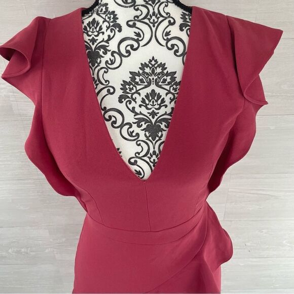 Anthropologie ML Monique Lhuillier Asymmetrical Ruffle Dress - Picture 5 of 10